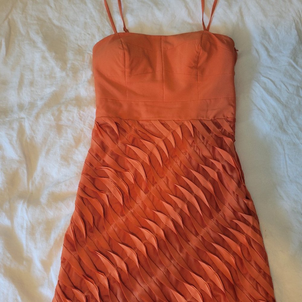 Cute En Creme Orange Structural Dress